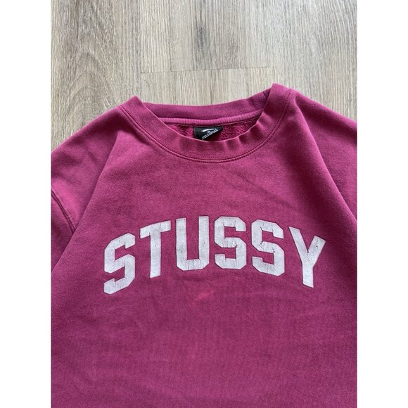 Rare Vintage Y2K Stussy Spell Out Logo Crewneck Sweatshirt XL USA Made Hype Art - Picture 3 of 11